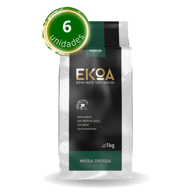 KIT 6 PACOTES de 1 kg de erva-mate EKOA Moída Grossa a Vácuo