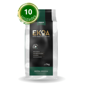 KIT 10 PACOTES de 1 kg de erva-mate EKOA Moída Grossa a Vácuo