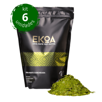 KIT 6 PACOTES de 500g de erva-mate EKOA Cancheada