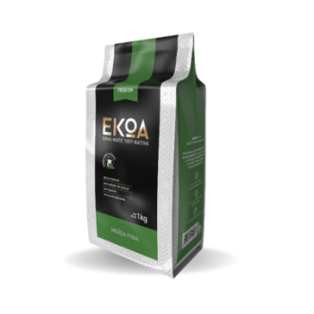 Pacote de 1 kg de erva-mate EKOA Moída Fina a Vácuo