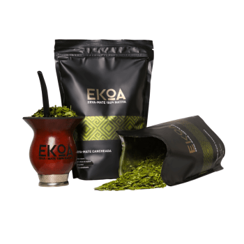 Pacote de 500g de erva-mate EKOA Cancheada