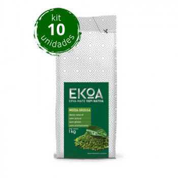 KIT 10 PACOTES de 1 kg de erva-mate EKOA Moída Grossa