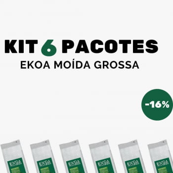 KIT 6 PACOTES de 1 kg de erva-mate EKOA Moída Grossa
