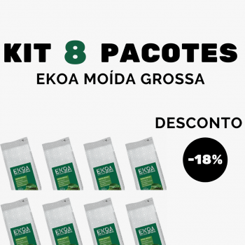 KIT 8 PACOTES de 1 kg de erva-mate EKOA Moída Grossa